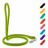 Rolled Leather Dog Leash 6Ft x 0.5 inch for Small Medium and Large Dogs Heavy Duty for Outdoor Walking Running Training Green Color