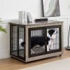 Dog Crate Furniture, Large Dog Kennel, 38"Wooden Pet Furniture with Pull-Out Tray, Home and Indoor Use