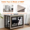 Dog Crate Furniture, Large Dog Kennel, 38"Wooden Pet Furniture with Pull-Out Tray, Home and Indoor Use