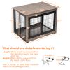 Dog Crate Furniture, Large Dog Kennel, 38"Wooden Pet Furniture with Pull-Out Tray, Home and Indoor Use