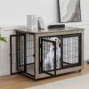 Dog Crate Furniture, Large Dog Kennel, 38"Wooden Pet Furniture with Pull-Out Tray, Home and Indoor Use