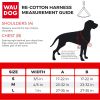 Re Cotton Dog Harness Eco Friendly for Small Dogs Reflective Dog Harness with QR ID Tag Puppy Harness with Adjustable Size for Male and Female Dogs S