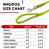 Rolled Leather Dog Leash 6Ft x 0.4 in for Small Medium and Large Dogs Heavy Duty Leather Leash for Outdoor Walking Running Training Green Color