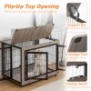 Dog Crate Furniture, Large Dog Kennel, 38"Wooden Pet Furniture with Pull-Out Tray, Home and Indoor Use