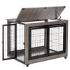 Dog Crate Furniture, Large Dog Kennel, 38"Wooden Pet Furniture with Pull-Out Tray, Home and Indoor Use