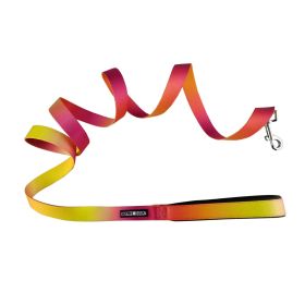 American River Ombre Leash (Color: Raspberry Pink and Orange, Size: 5/8 inches wide x 4 feet long)