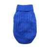 Dog Cable Knit 100% Cotton Sweater Riverside Blue