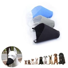 Pet Dog Adjustable Mask Non-woven Breathable Bite Mesh Mouth Mouth Beauty Anti-Stop Chewing Pet Accessories (Color: Grey, Size: S  2.5kg-11kg)