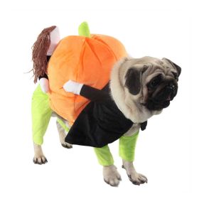 Pet Life 'Pumpkin Mon' Halloween Pet Dog Costume (Color: Orange, Size: small)