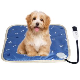 Pet Heating Pad Electric Dog Cat Heating Mat Waterproof Warming Blanket with 9 Heating Levels 4 Timer Setting Constan On Function Chewing-resistant (Size: S(45X45CM), Type: 9 Heating Levels)