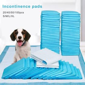 Pet Training 1 Bag Pads Super Absorbent Pet Diaper Disposable Healthy Nappy Mat Pet Dog Leak-proof Pee Pads with Quick-dry Surface (Metal color: blue, Size: 100pcs 33x45cm)